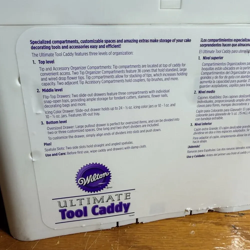Wilton Ultimate Professional Cake Decorating Caddy Storage Box Purple